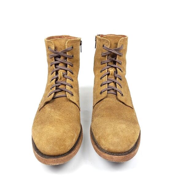 RARE Frye Tan Suede Bowery Lace-Up Desert Combat Military Boots Western 12 Camel - Picture 3 of 9